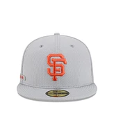 New Era Men's Gray San Francisco Giants 2025 Mlb Clubhouse 59FIFTY Fitted Hat