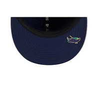 New Era Men's Gray Tampa Bay Rays 2025 Mlb Clubhouse 59FIFTY Fitted Hat