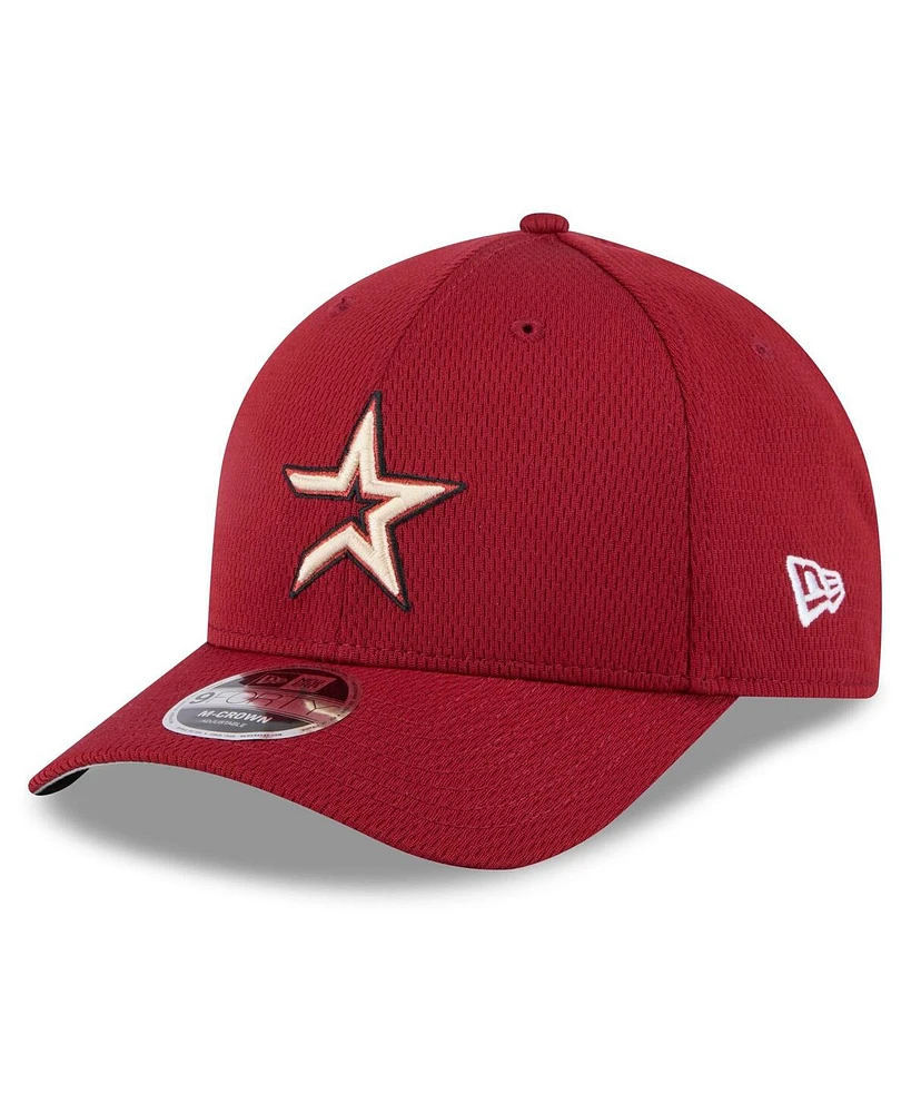 New Era Men's Red Houston Astros 2025 Mlb Clubhouse 9FORTY M-Crown Adjustable Hat