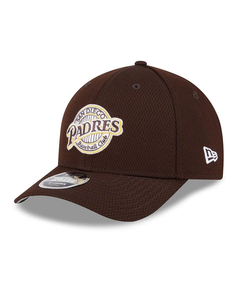 New Era Men's Dark Brown San Diego Padres 2025 Mlb Clubhouse 9FORTY Adjustable Hat