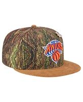 New Era Men's Camo New York Knicks Victory Grove Forest Sneaker Pin 9FIFTY Snapback Hat