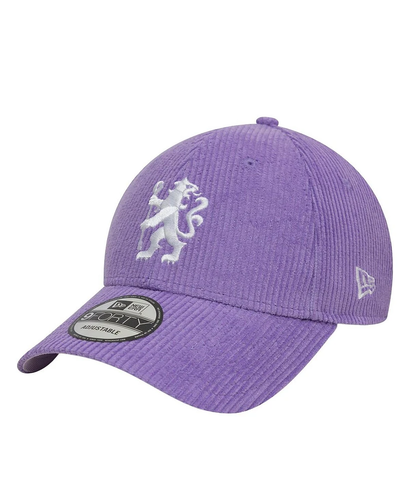 New Era Men's Purple Chelsea Corduroy 9FORTY Adjustable Hat