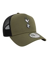 New Era Men's Olive Tottenham Hotspur Trucker Adjustable Hat