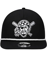 New Era Men's Black Pittsburgh Pirates Golfer Snapback Hat