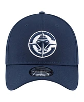 New Era Men's Navy La Clippers Logo 39THIRTY Flex Hat