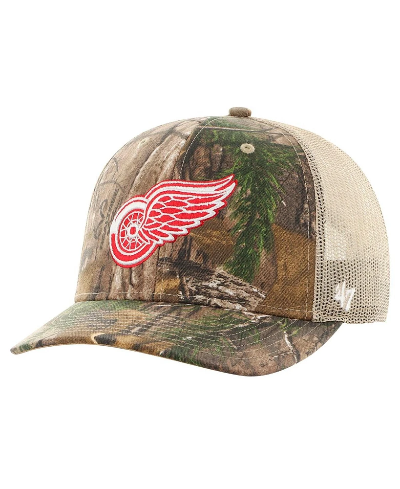 '47 Brand Men's Realtree Camo Detroit Red Wings Logo Trucker Adjustable Hat