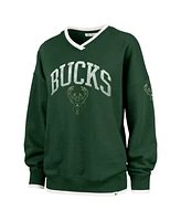 '47 Brand Women's Hunter Green Milwaukee Bucks Rise Pack Daze '80s Oversize Pullover Sweatshirt