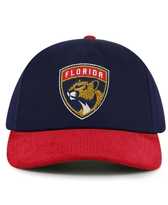 American Needle Men's Navy/Red Florida Panthers Burnett Adjustable Hat