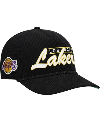 '47 Brand Men's Black Los Angeles Lakers Double Header Sidepatch Cord Hitch Adjustable Hat