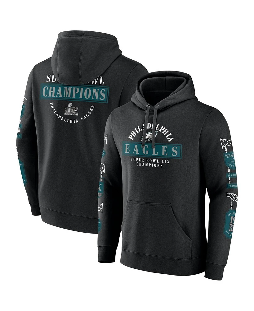 Fanatics Men's Black Philadelphia Eagles Super Bowl Lix Champions Big Tall Pullover Hoodie