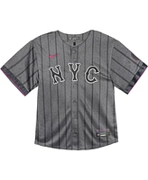 Nike Baby Boys and Girls Pete Alonso Graphite New York Mets 2024 City Connect Limited Player Jersey