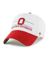 '47 Brand Men's White Ohio State Buckeyes Gridiron Clean Up Adjustable Hat