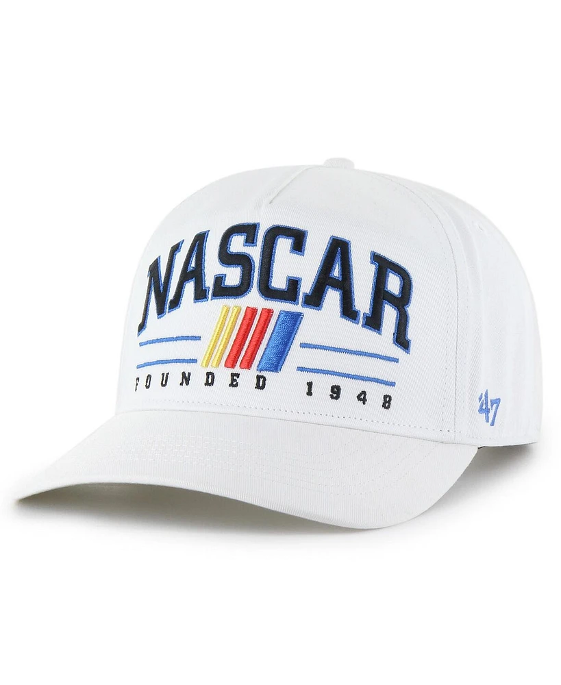 '47 Brand Men's White Nascar Merchandise Roscoe Hitch Adjustable Hat