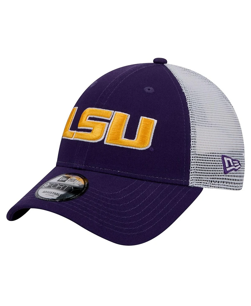 New Era Men's Purple Lsu Tigers Trucker 9FORTY Adjustable Hat