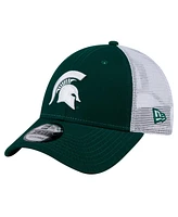 New Era Men's Green Michigan State Spartans Trucker 9FORTY Adjustable Hat