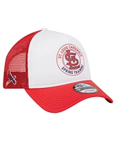 New Era Men's White/Red St. Louis Cardinals Spring Training Circle Foam A-Frame 9FORTY Trucker Adjustable Hat