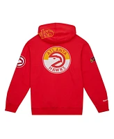 Mitchell & Ness Men's Red Atlanta Hawks Hardwood Classics City Collection Fleece Pullover Hoodie