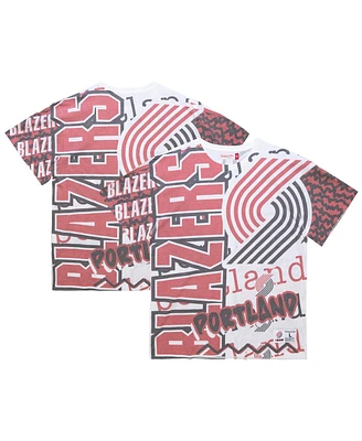 Mitchell & Ness Men's White Portland Trail Blazers Jumbotron 2.0 Sublimated T-Shirt