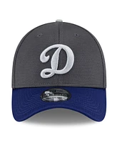 New Era Men's Gray/Navy Los Angeles Dodgers 2025 Batting Practice 39THIRTY Flex Hat