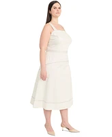 Maggy London Plus Cotton Midi Dress