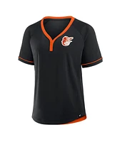 Fanatics Women's Black Baltimore Orioles League Diva Star Raglan V-Neck T-Shirt