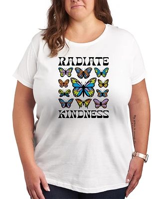 Hybrid Apparel Trendy Plus Radiate Kindess Graphic Crew Neck T-Shirt