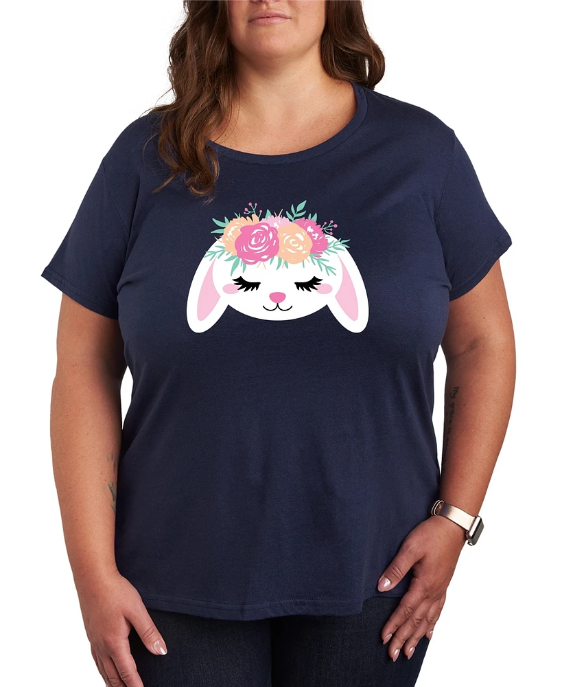 Hybrid Apparel Trendy Plus Easter Bunny Graphic Crew Neck T-Shirt