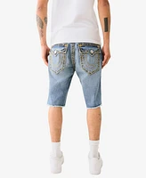 True Religion Men's Ricky Super T Flap Fray Shorts