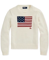 Polo Ralph Lauren Women's Flag Cotton Crewneck Sweater