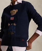 Polo Ralph Lauren Women's Bear Cotton-Linen Sweater