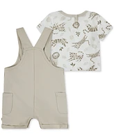 Huggies Baby Boys 2-Pc. Printed Tee & Shortalls Set