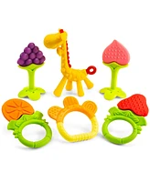 Baby Teether Toys for Babies 0-6 Months, Newborn Infant Baby Teethers Freezer Safe Silicone Baby Teether Toys, Frozen Teething Toys for Babies 0-6 Mon