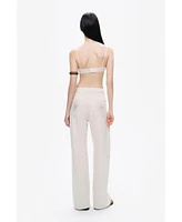 Nocturne Women's Stone Detailed Wide Leg Jeans