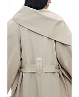 Nocturne Women's Shawl-Designed Trench Coat