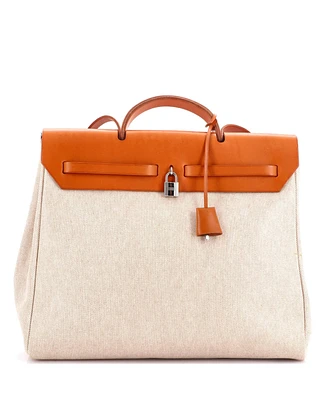 Pre-Owned Hermes Mm Herbag Toile and Leather