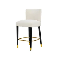Set of 2 Modern 27 Inch Counter Stools with Upholstered Tufted Seat for Kitchen Island & Bar-The Pop Home