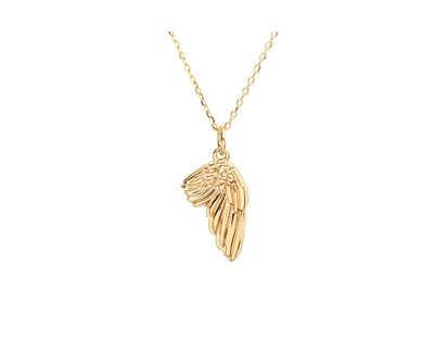 Angel Wing Pendant Necklace in 14K Gold Over Sterling Silver