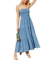 Cupshe Women's Springtime Cutie Blue Maxi Beach Dress