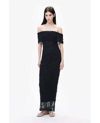 Nocturne Women's Off-The-Shoulder Lace Maxi Dress