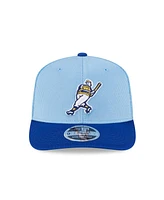 New Era Men's Light Blue/Royal Milwaukee Brewers 2025 Batting Practice 9SEVENTY Stretch-Snap Trucker Hat