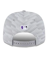 New Era Men's Gray Colorado Rockies 2025 Mlb Clubhouse 9SEVENTY Stretch-Snap Hat