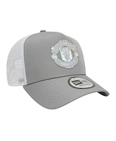 New Era Men's Gray Manchester United Iridescent Trucker Adjustable Hat