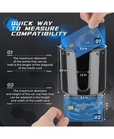 kemimoto All Purpose Cup Holder Expander with Tray, Large Cup Holder Adapter with Eating Table, Compatible with Hydroflasks Yeti Water Bottle, Univers