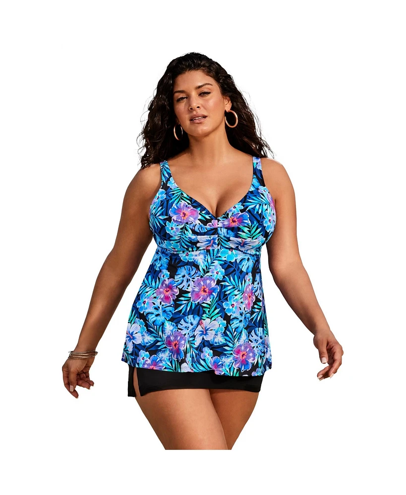 Swimsuits for All Plus Bra Sweetheart Underwire Tankini Top