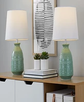 LumiSource Claudia 20" Ceramic Accent Lamp, Set of 2