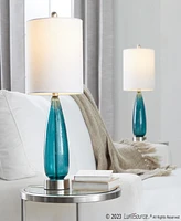 LumiSource Bottega 22" Glass Table Lamp, Set of 2