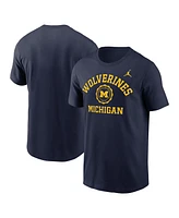 Jordan Men's Navy Michigan Wolverines Arched Seal T-Shirt