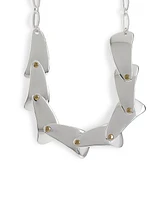 Robert Lee Morris Soho Two-Tone Leaf Layered Bib Necklace