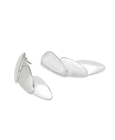 Robert Lee Morris Soho Silver Leaf Layered Linear Earrings