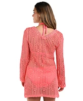 La Blanca Women's Waverly Bell-Sleeve Cover-Up Dress